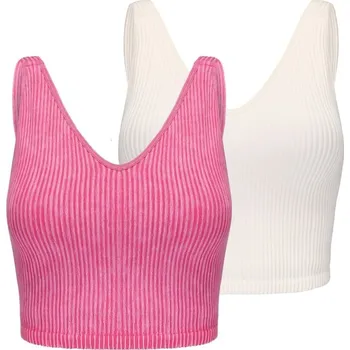Slazenger 2PK Bra Tank Womens Raspberry/Sugar 10 (38)