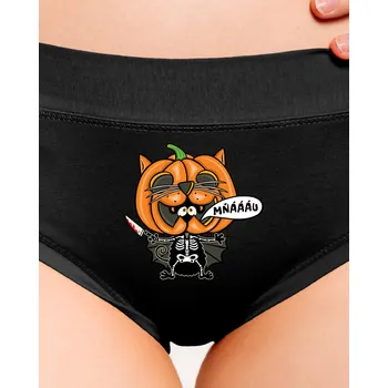 Souprava dámského spodního prádla Bastard Halloweenská kočička dámské kalhotky Black