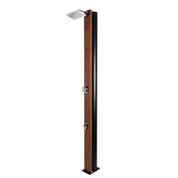 Zahradní sprcha Solární sprcha NATUR TEAK s oplachem nohou