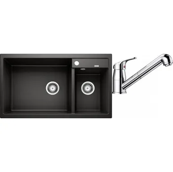 Kuchyňský dřez Set RS Blanco Metra 9+ Blanco Daras-S (bílá soft + chrom)
