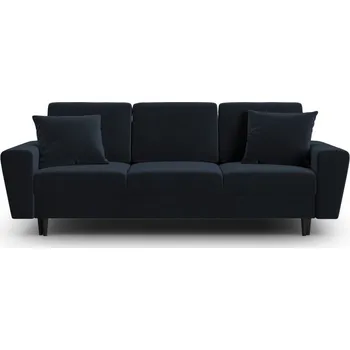 Pohovka Tmavě modrá sametová rozkládací/s úložným prostorem pohovka 235 cm Kyoto – Cosmopolitan Design ID_1764898