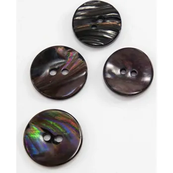 Knoflík Perleťový knoflík - hnědý - průměr 2 cm