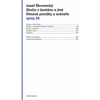 Kniha Zločin v šantánu a jiné filmové povídky a scénáře (spisy - svazek 28) [E-kniha] - Josef Škvorecký