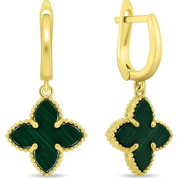 Náušnice Brilio Silver Pozlacené visací náušnice s květy EA1158YG (Ag925/1000, 2,88 g)