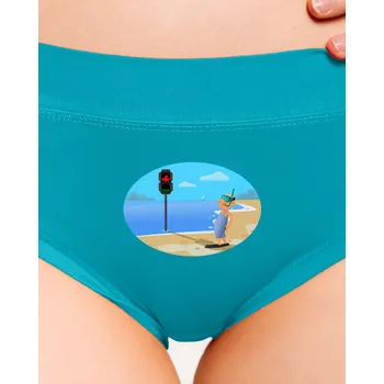 Souprava dámského spodního prádla Bastard Bezpečné plavání dámské kalhotky Turquoise