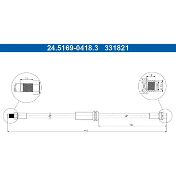 Brzdová hadice Brzdová hadice ATE 24.5169-0418.3