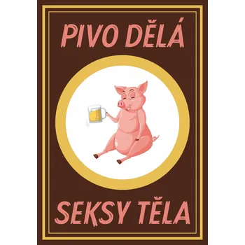 Plechová cedule Plechová retro cedule - Pivo dělá seksy těla Provedení: Dibond: 20 x 15 cm