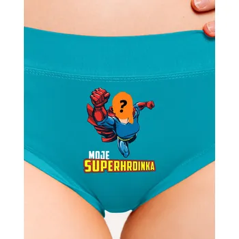 Souprava dámského spodního prádla Bastard Moje superhrdinka dámské kalhotky Turquoise