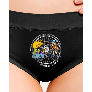 Souprava dámského spodního prádla Bastard Cyklistický horoskop: Rak dámské kalhotky Black