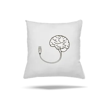 Polštář Bastard USB mozek polštář White