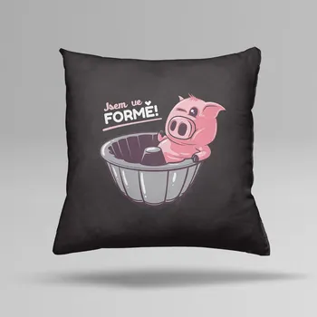 Polštář Bastard Ve formě polštář - černá