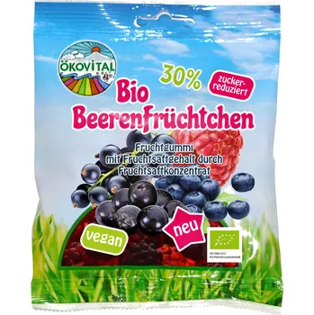Bonbon Želé lesní plody vegan méně sladké 80 g BIO ÖKOVITAL