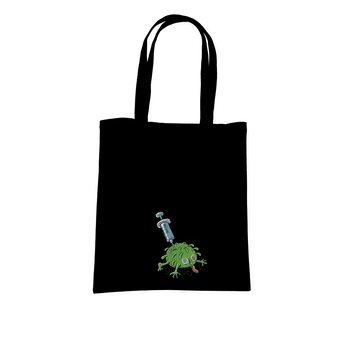 Nákupní taška Bastard Zapíchlý covid taška Black