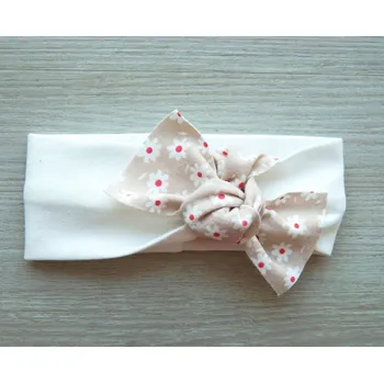 Čelenka AMÁLKA Elastická čelenka smetanová, pentle sedmikrásky Velikost: 50-56