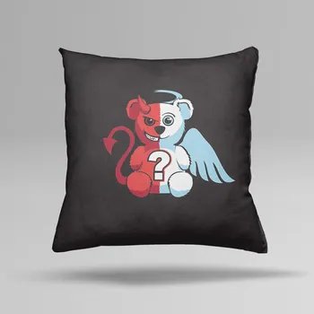 Polštář Bastard Anděl vs ďábel polštář - černá