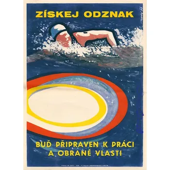 Plechová cedule Plechová retro cedule - Získej odznak Provedení: Dibond: 20 x 15 cm