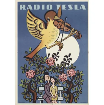 Plechová cedule Plechová retro cedule - Rádio Tesla II Provedení: Dibond: 20 x 15 cm