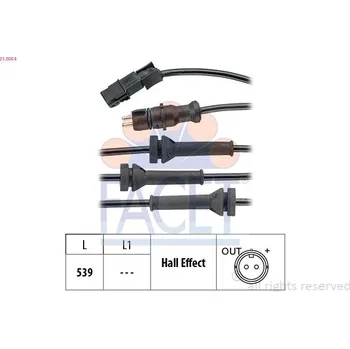 Přislušenství brzdového systému Snímač, počet otáček kol FACET 21.0054