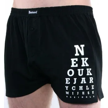 Trenýrky Bastard Nekoukej - černé trenky - černá