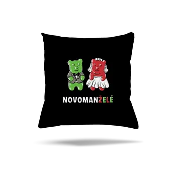 Polštář Bastard Novomanželé z želé polštář Black