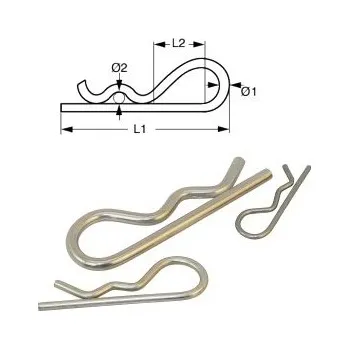Nerezová BETA závlačka, délka 48 - 78 mm Velikost: průměr 2,5 mm - délka 53 mm