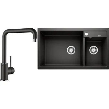 Granitový dřez Set RS Blanco Metra 9+ Blanco Mili (černá + černá)