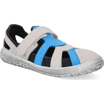 Dívčí sandály Barefoot dětské sandály Jonap - Kelly šedomodré Velikost: 28