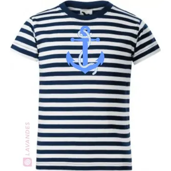 Kotva velká, dětské, pruhy, 122 (Dětské tričko pro vodáky)