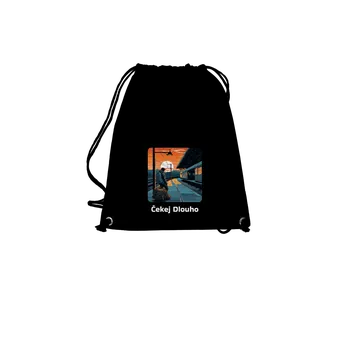 Sportovní vak Bastard Čekej dlouho vak Black