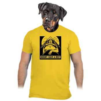 Pánské oblečení Bastard Mount have a rest pánské tričko Gold