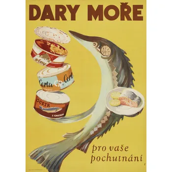 Plechová cedule Plechová retro cedule - Dary moře Provedení: Dibond: 20 x 15 cm