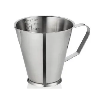 Odměrka nerez na noze 1 l chromnikl