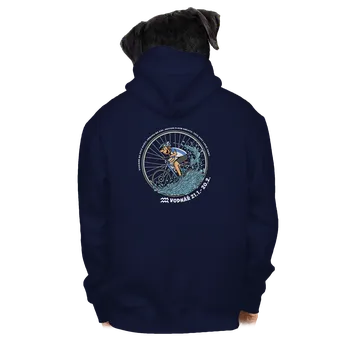 Pánská mikina Bastard Cyklistický horoskop: Vodnář pánská mikina na zip Navy