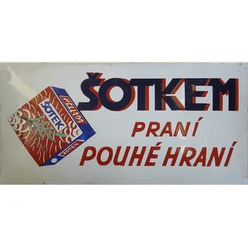 Plechová cedule Plechová retro cedule - Šotkem praní, pouhé hraní Provedení: Dibond: 30 x 20 cm