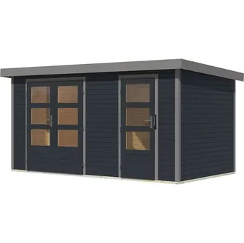 Zahradní domek LANIT PLAST, s.r.o. hybridní domek KARIBU MERKUR (12496) antracit / šedý LG4453