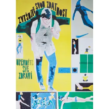 Plechová cedule Plechová retro cedule - Zvyšujte svou zdatnost Provedení: Dibond: 20 x 15 cm