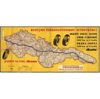 Plechová cedule Plechová retro cedule - Budujme Československou autostrádu Provedení: Dibond: 40 x 28,5 cm