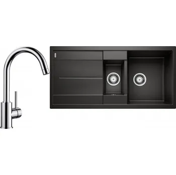 Granitový dřez Set RS Blanco Metra 6 S + Blanco Mida (antracit + chrom)