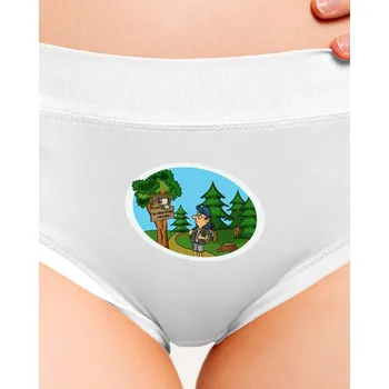 Souprava dámského spodního prádla Bastard Setkání s medvědem dámské kalhotky White