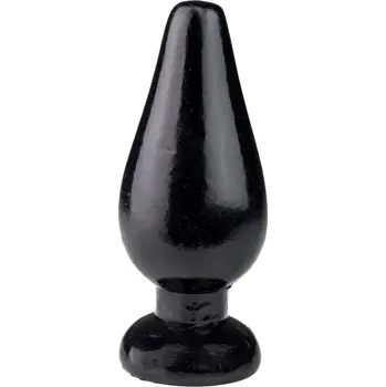 Anální kolík Pluggiz Spruce, černý vinylový anální kolík 15 x 2,8–5,8 cm