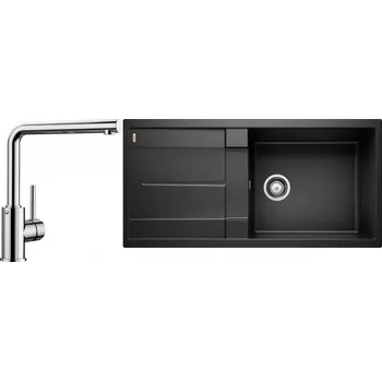 Granitový dřez Set RS Blanco Metra XL 6 S + Blanco Mila (černá + chrom)