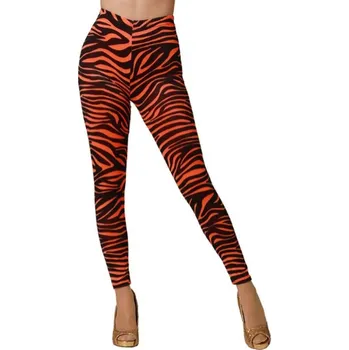 Falanzo Fashion Dámské legíny Pruhy Polyamid Oranžová (Jednotná velikost)