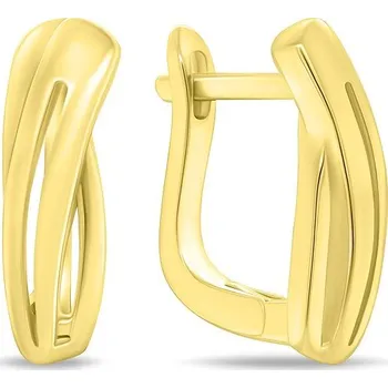 Náušnice Brilio Silver Pozlacené kruhové náušnice EA484Y (Ag925/1000, 2,85 g)