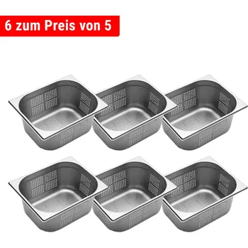 Dóza na potraviny G.Gastro Nerezová GN nádoba 1/2 - perforovaná - hloubka: 150 mm