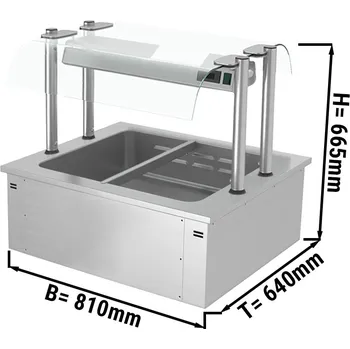 Vinotéka G.Gastro Instalace Bainmarie - 0,8 m - řada D