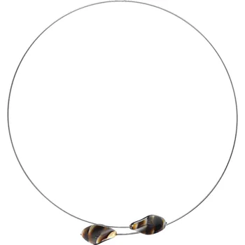 Náhrdelník Viktorie, pánské náhrdelníky s hnědými tvarovanými korálky