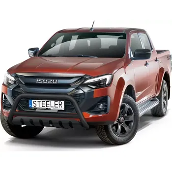 Tuning Ochranný rám "A" s příčkou a nápravovou deskou ČERNÝ - Isuzu D-Max (2024 -)