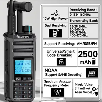 Vysílačka QUANSHENG TK11 (5) Taiko Kong , multi-band 10W radiostanice + Naprogramováno