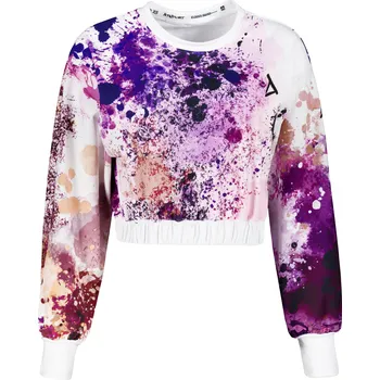 Dámská mikina Dámská funkční cropped mikina premium ALTISPORT VOJ/ALW055MI08 FIALOVÁ/ORANŽOVÁ L