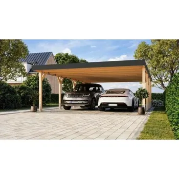 Plachta na motorové vozidlo dvojitý carport KARIBU LEIMHOLZ 2 (12161) LG4461